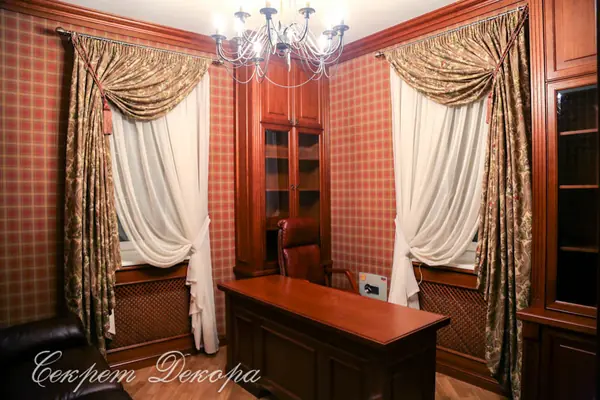 Дизайн штор в загородном доме