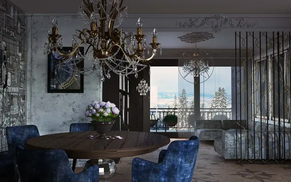 Столовая. Sala pranzo, dolomiti. Апартаменты для двоих в Доломитах, Италия