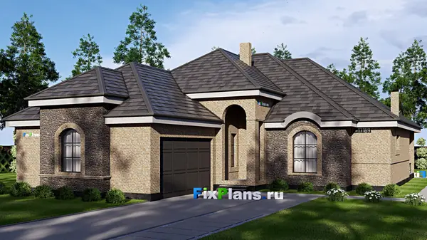 Проект одноэтажного дома 17х27м S274м2 F-17189