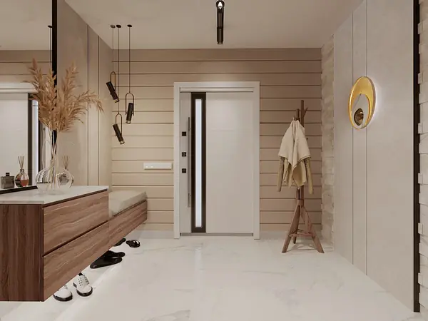 Проект коттеджа  с камином