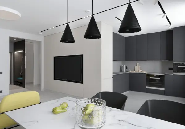 Квартира в монохромной гамме