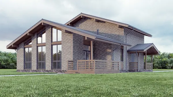 Проект двухэтажного дома в стиле Шале 212 кв.м