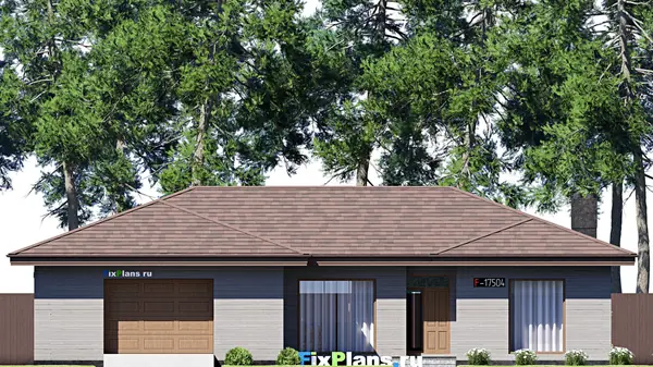 Проект одноэтажного дома 18х15м S183м2 F-17504