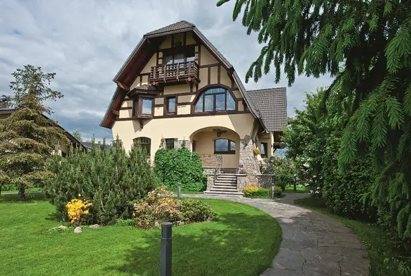 House in front of national park