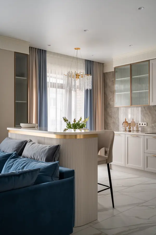 Полная меблировка квартиры в ЖК "Дом на Ярославской" дизайнер Елена Мархаюк