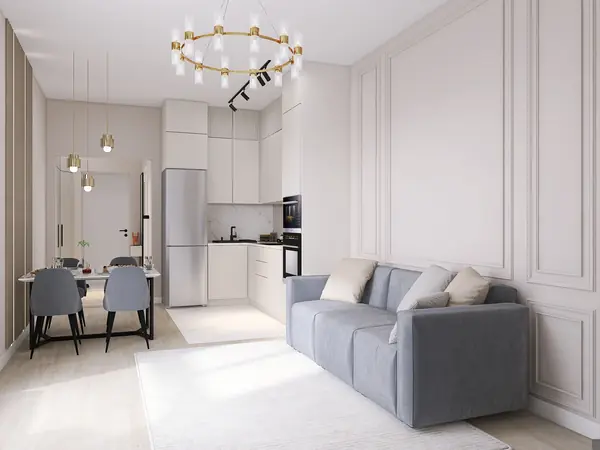 Кухня-гостинная ЖК Люксембург