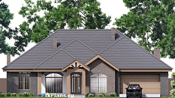 Проект одноэтажного дома 20х18м S241м2 F-16955