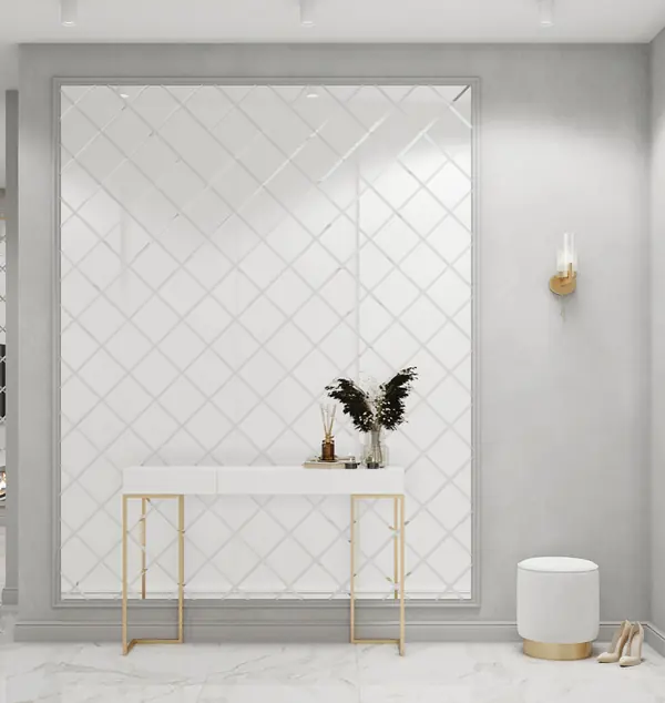 Квартира с современной гостиной с отсылками к ар-деко. Проект 2022 года