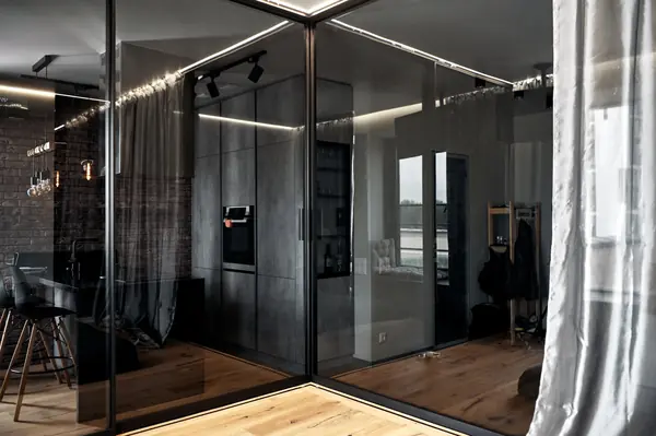 Угловая интерьерная перегородка raumplus