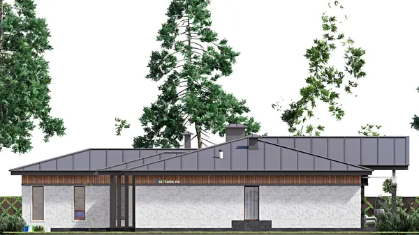 Проект одноэтажного дома 25х23м S393м2 F-15281