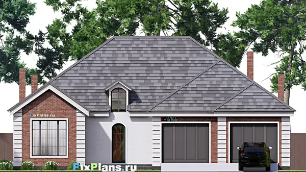 Проект одноэтажного дома 17х26м S289м2 F-16766