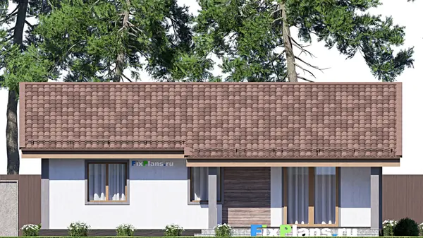 Проект одноэтажного дома 12х13м S100м2 F-17261