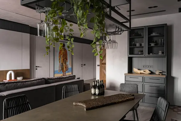 Гостиная  стиле лофт