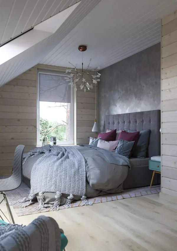 Мансардный этаж в сканди стиле