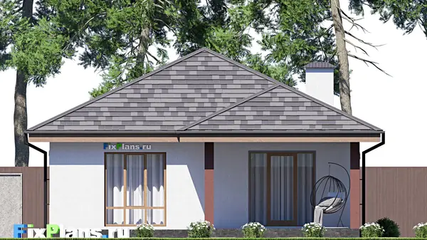 Проект одноэтажного дома 10х19м S123м2 F-18080