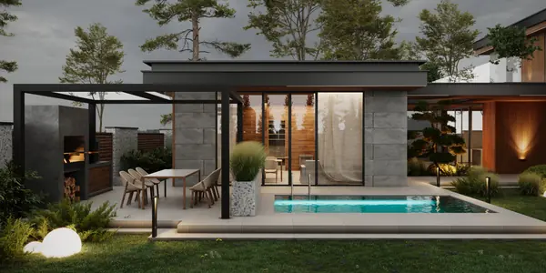 Проект загородного дома L-House