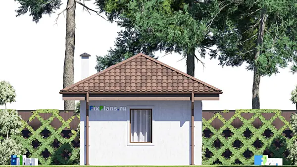 Проект одноэтажного дома 5х6м S24м2 F-17405