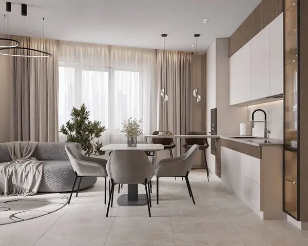 Проект Лилии Малой. Квартира с диваном Kenzo