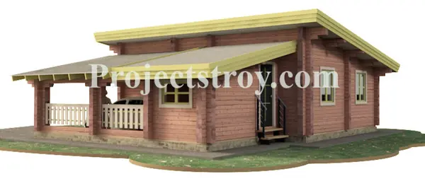 Одноэтажный дом из сухого бруса профилированного