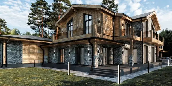 Частная архитектура "Загородный дом в стиле шале"