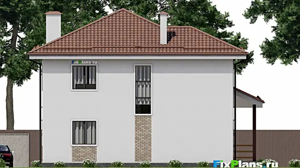 Проект двухэтажного дома 12х13 м S202м2 F-8684