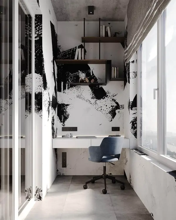 Оформление лоджии Художественной штукатуркой