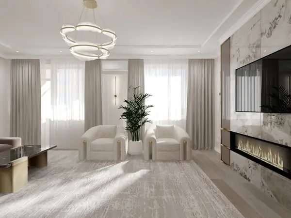 Гостиная. Площадь 36 м2