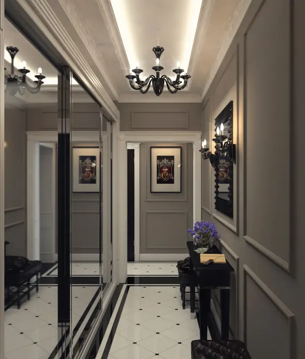 Monochrome +gold - apartment with 1 bedroom