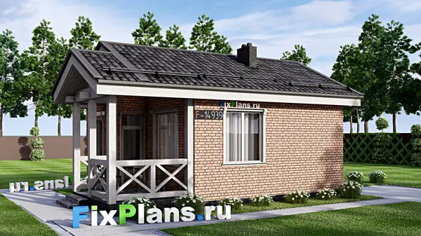 Проект одноэтажного дома 6х9м S40м2 F-14939