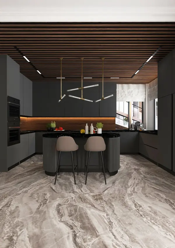 Кухня-гостиная из проекта частного дома 5 бригада