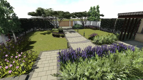 Небольшой сад в современном стиле