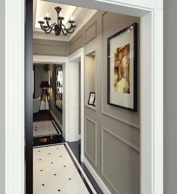 Monochrome +gold  -  apartment with 1 bedroom