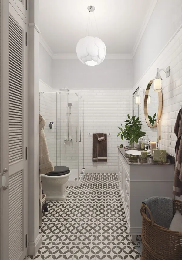 Ванная комната в скандинавском стиле