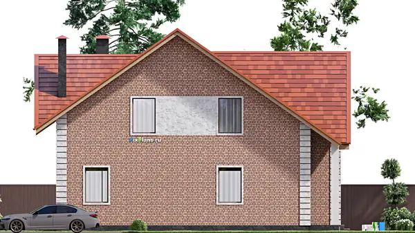 Проект дома с мансардой 13х14 м S268м2 F-15947