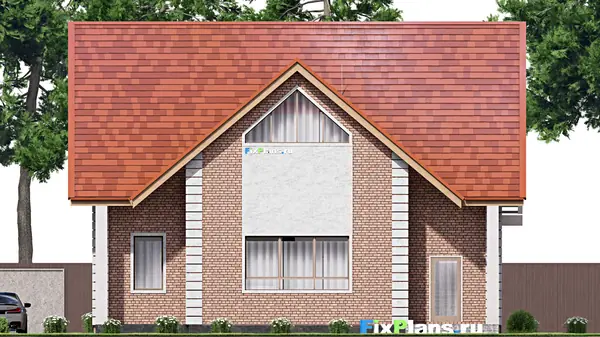 Проект дома с мансардой 13х14 м S268м2 F-15947