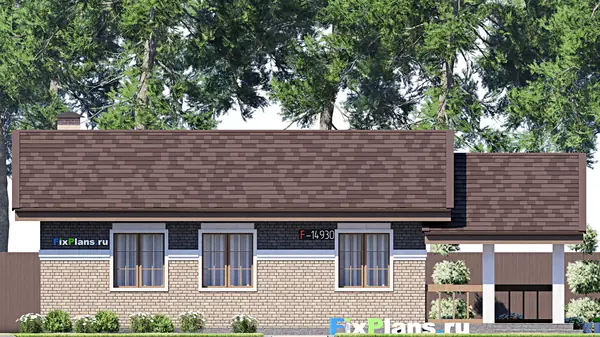 Проект одноэтажного дома 10х15м S129м2 F-14930