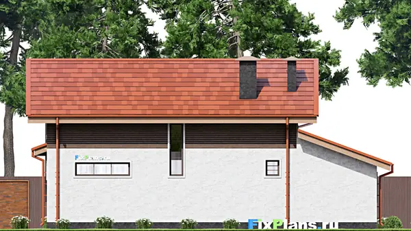 Проект дома с мансардой 10х14 м S109м2 F-15443