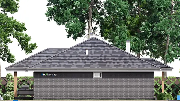 Проект одноэтажного дома 15х15м S167м2 F-15245