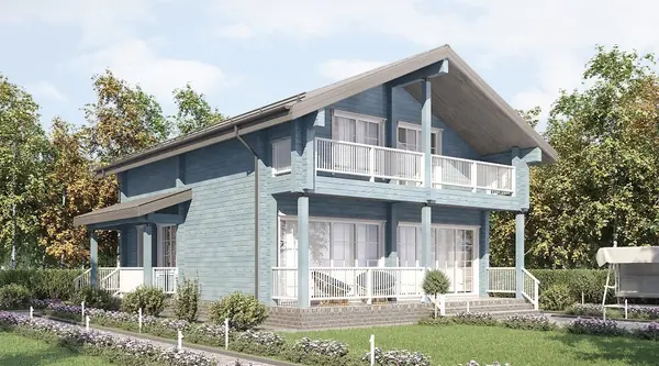 Дом из профилированного бруса 200х142.