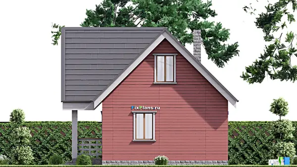 Проект дома с мансардой 8х8 м S83м2 F-15668