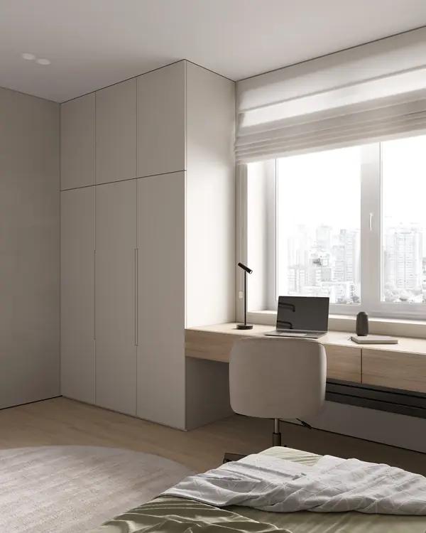 ЖК «Зенит», современный интерьер квартиры, построенный на контрастах