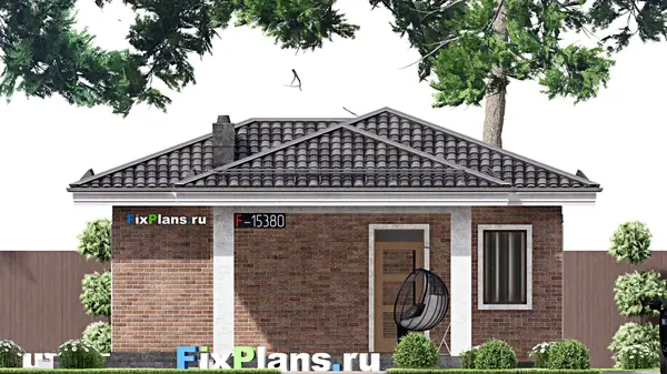 Проект одноэтажного дома 10х13м S74м2 F-15380
