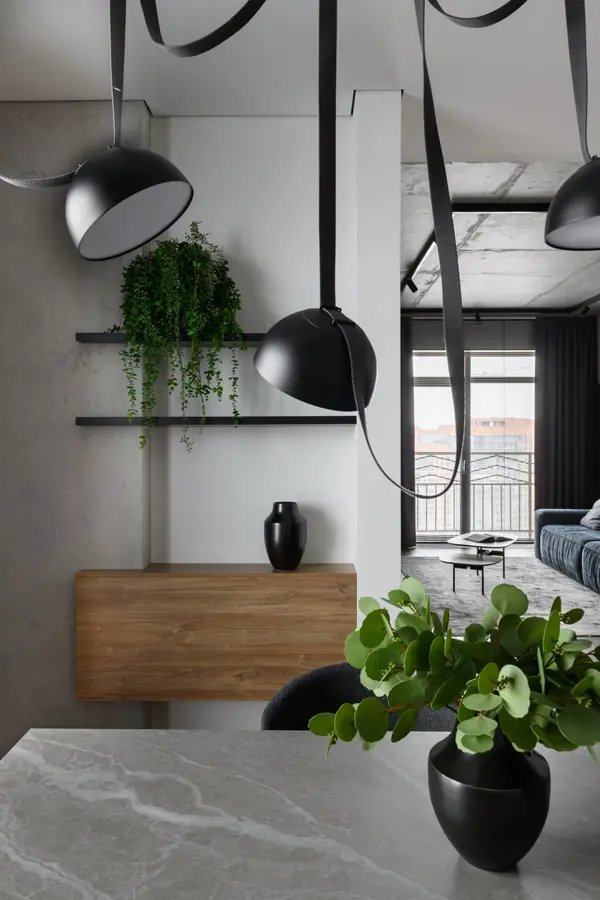 Брутальная трехкомнатная квартира 90 кв.м. с видом на реку