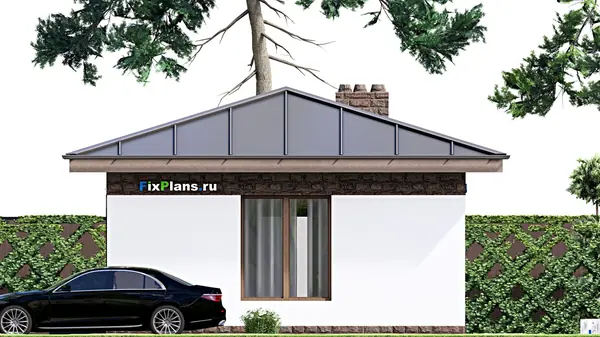 Проект одноэтажного дома 8х12м S62м2 F-15038