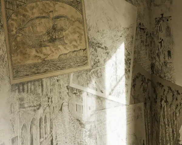 Роспись в технике сграффито, автор Илона Боксер