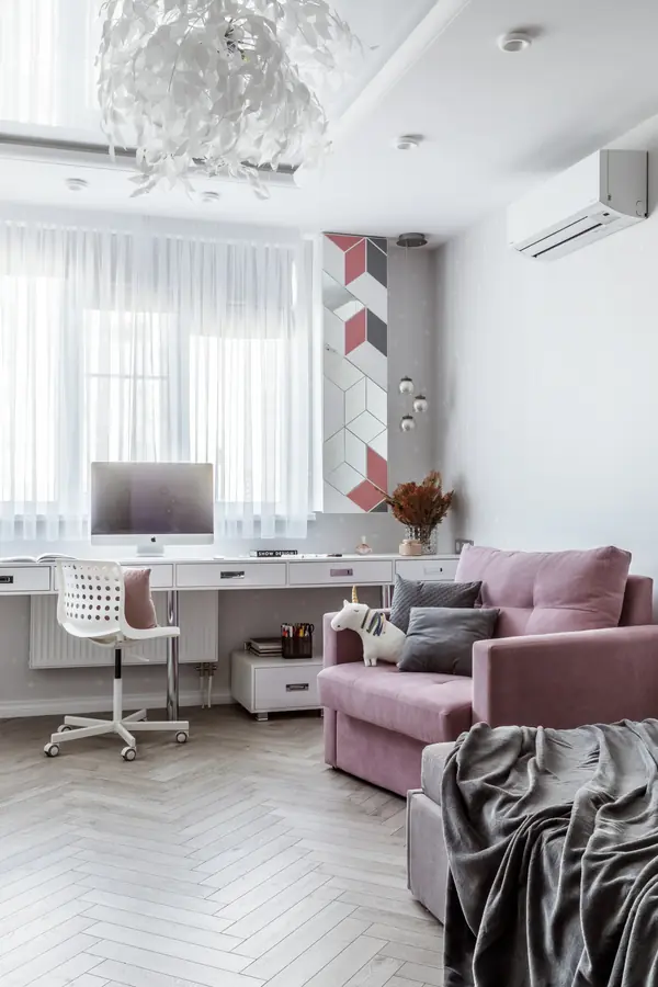 Монохромный интерьер в 2-х комнатной квартире