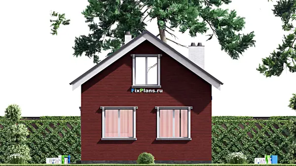 Проект дома с мансардой 6х9 м S53м2 F-15569