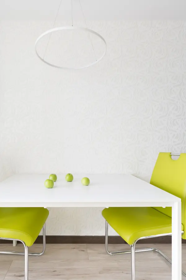 Кухня цвета зеленого яблока