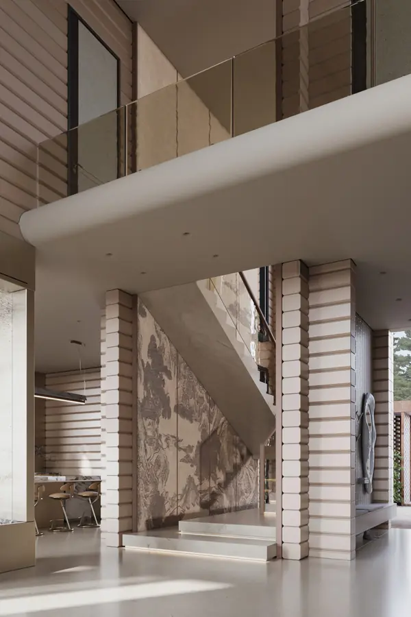 Дом двухэтажный из клееного бруса