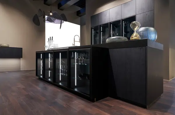 Manhattan Eiche Nero / Portland Zement Saphirgrau